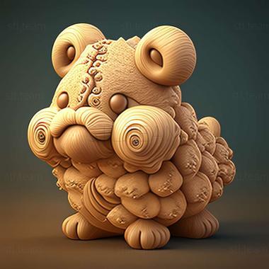 3D model Cream Puff famous animal (STL)